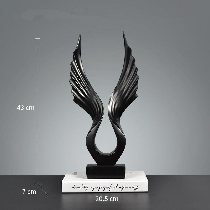 Nordic Modern Resin Eagle Sculpture: Elegant Family Ornament for Home and Office