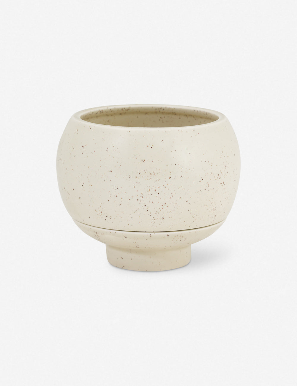 #color::speckled-egg | Sutton Ceramic Self-Watering Planter by Greenery Unlimited in speckled egg