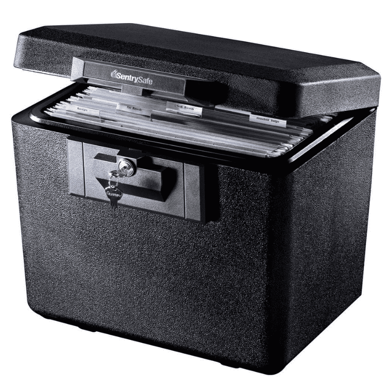 SentrySafe Fireproof Document Box with Key Lock - 0.61 Cubic Feet