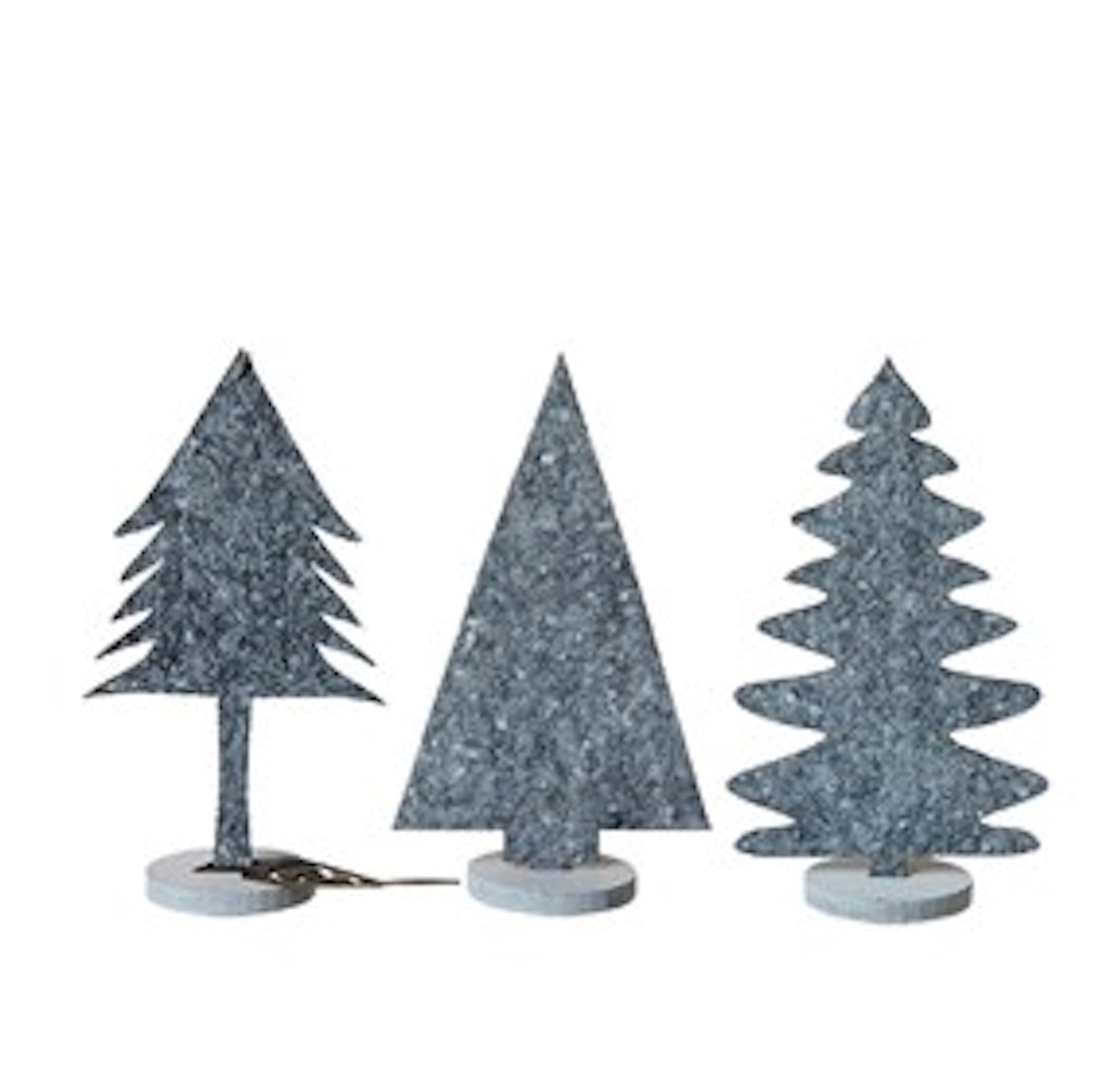 Set of 3 Eco-felt Christmas Trees