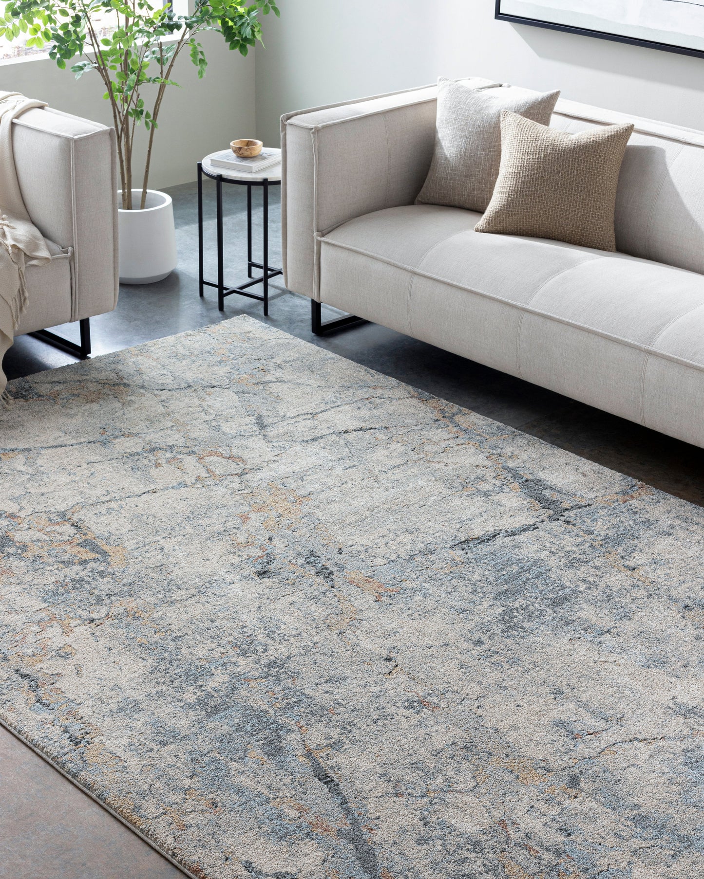 Avellino AVL-2306 Rug- Beige, Blue, Gray
