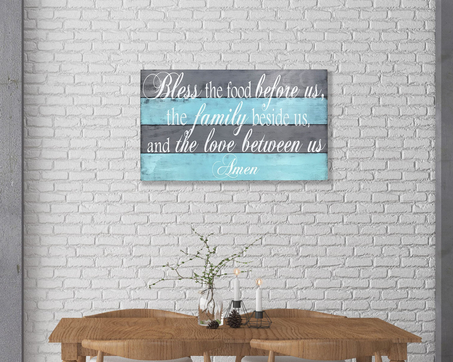 Bless The Food Before Us Dining Room Wood Wall Decor