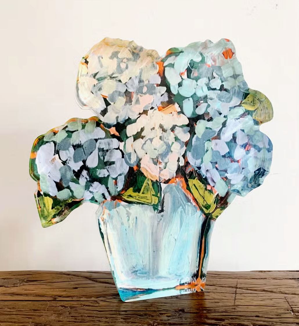Blue Hydrangea Acrylic Bloom Block