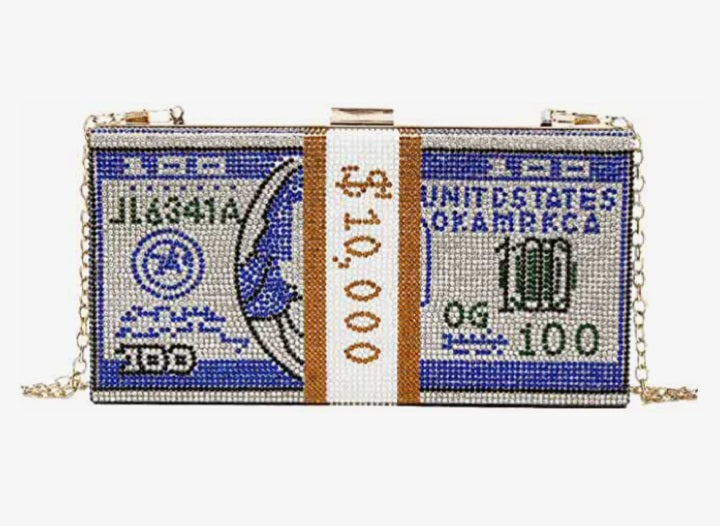 Crystal Money Clutch