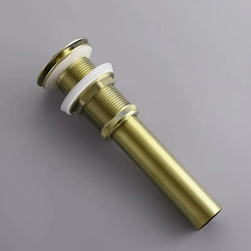 Brushed Gold Vessel Bathroom Sink Pop-Up Drain