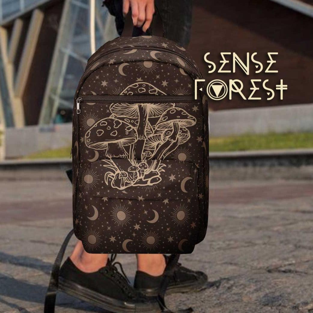 Mystical Celestial witchy mushroom backpack Travel Backpack(Large Capacity)