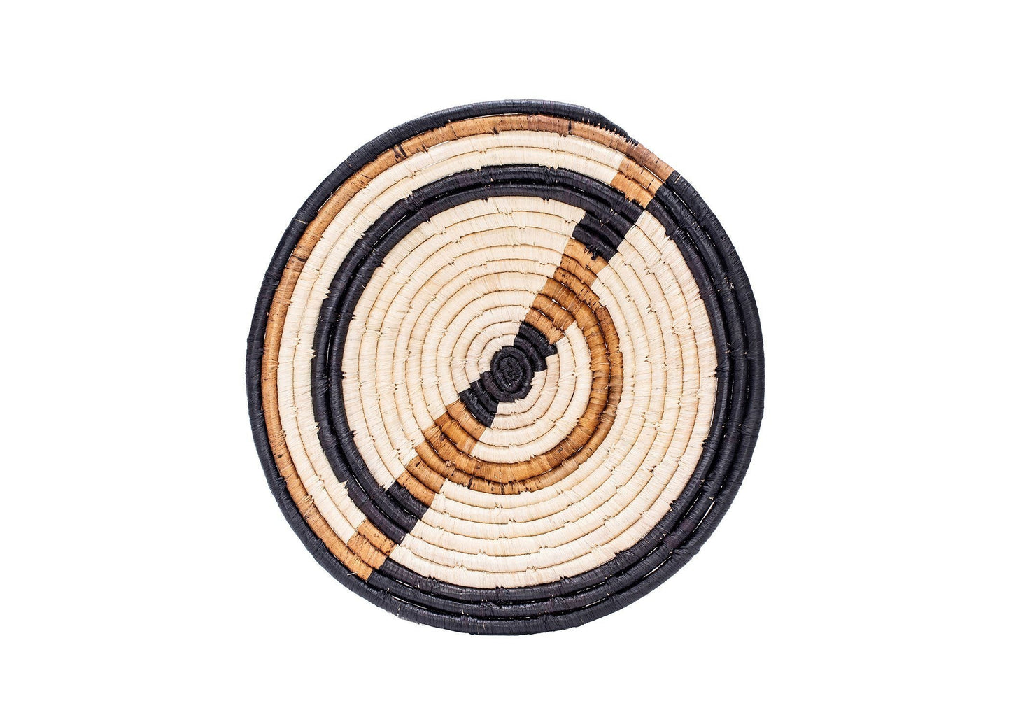 Small Geo + Banana Bark Woven Wall Plate