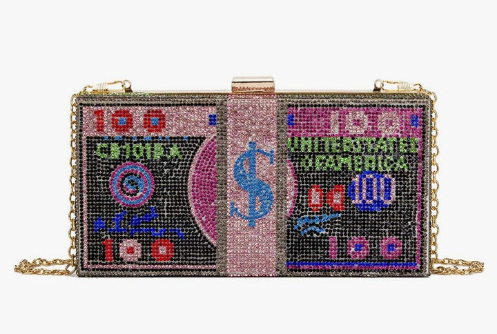 Crystal Money Clutch
