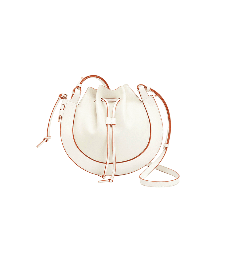 My Roommate Is A Gumiho Lee Dam (Lee Hye-ri) Inspired Bag 002 - ONE SIZE ONLY - 27 CM x 26 CM x 11 CM / Leather Material / Cream White -