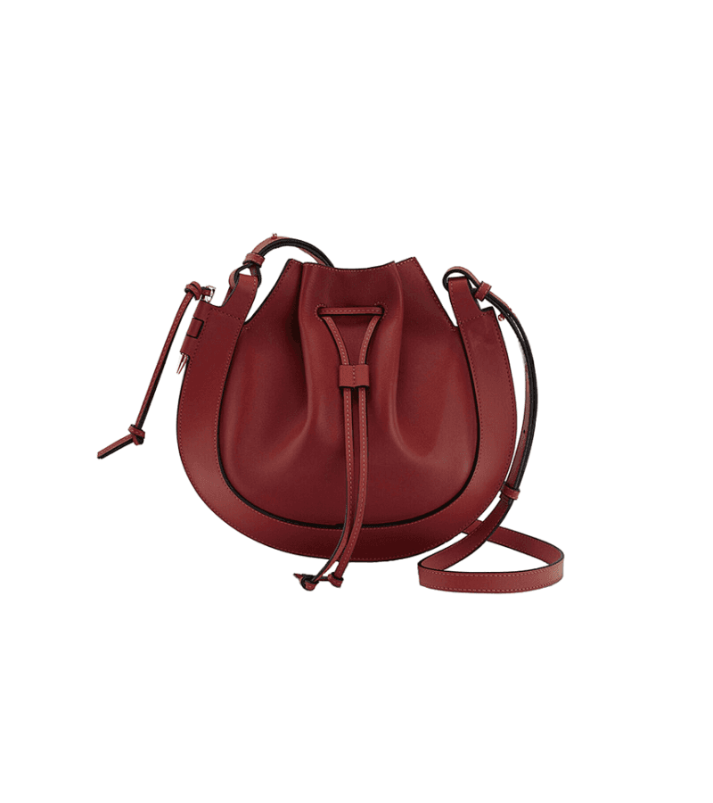 My Roommate Is A Gumiho Lee Dam (Lee Hye-ri) Inspired Bag 002 - ONE SIZE ONLY - 27 CM x 26 CM x 11 CM / Leather Material / Dark Reddish