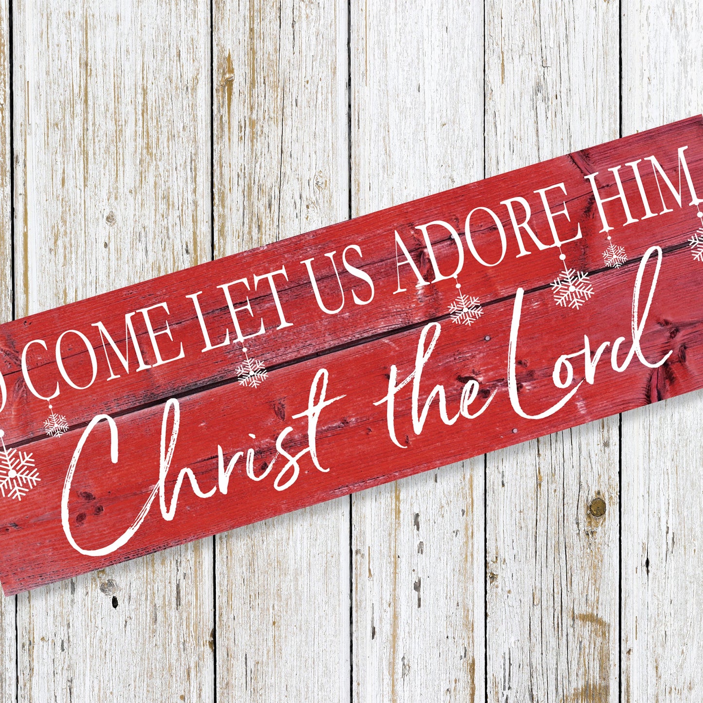 O Come Let Us Adore Him Christmas Wallhanging