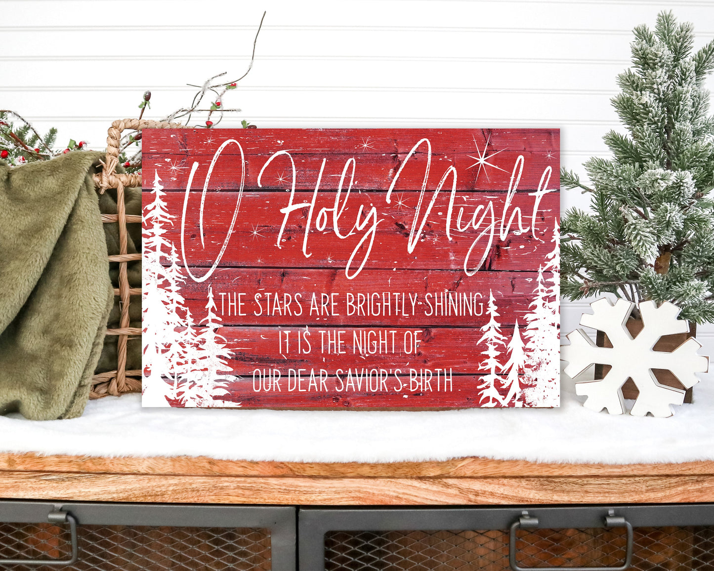 O Holy Night Christmas Sign
