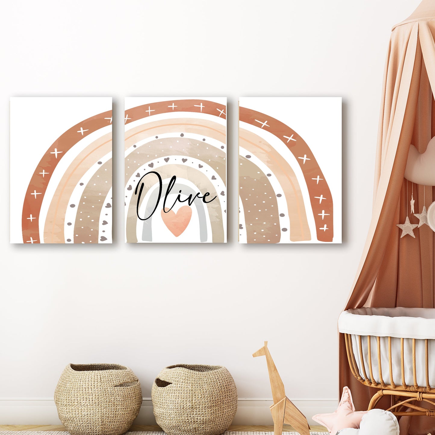 Personalized Rainbow Nursery Decor