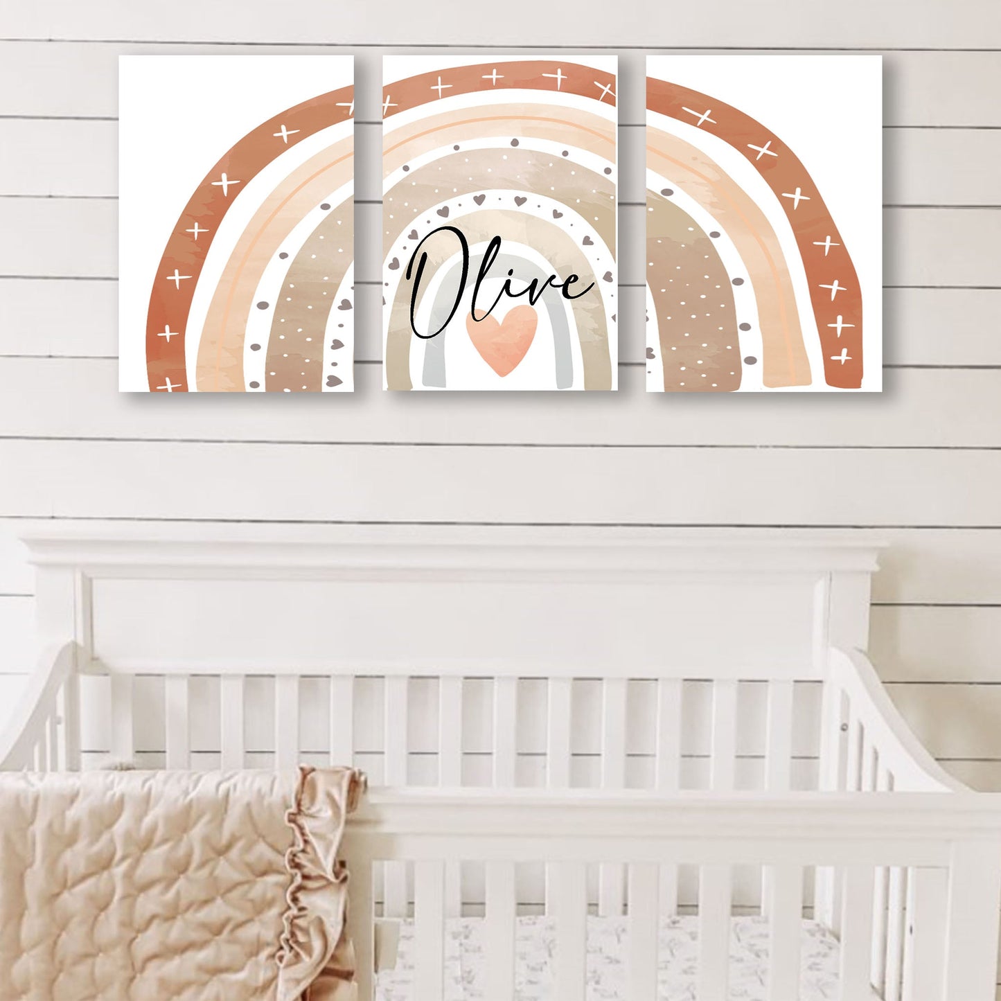 Personalized Rainbow Nursery Decor