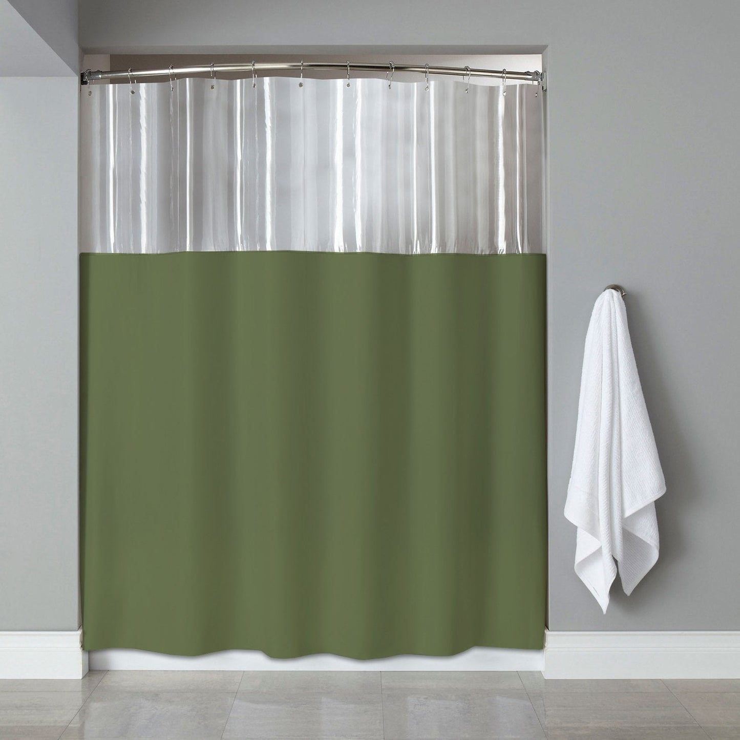 See Through Shower Curtain Sage - Sage