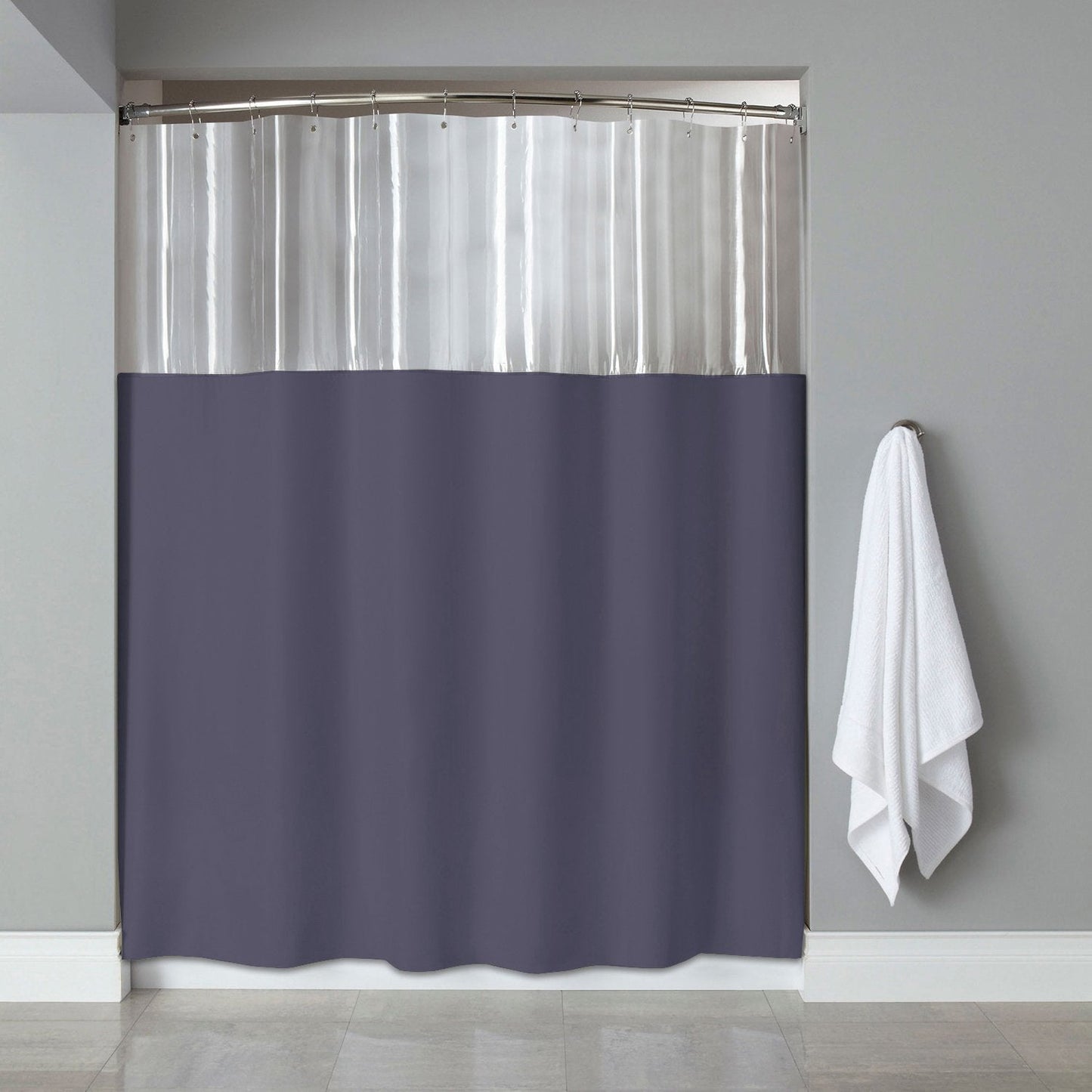 See Through Shower Curtain Slate - Slate