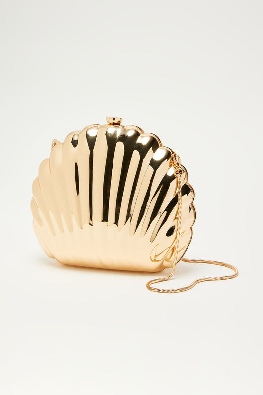 Find Me At The Sea Handbag  - Gold
