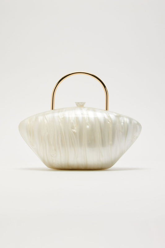 Swirling Through The Day Clutch - Ivory