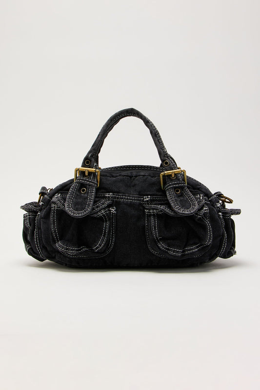She's A Y2K Baby Handbag - Dark Wash