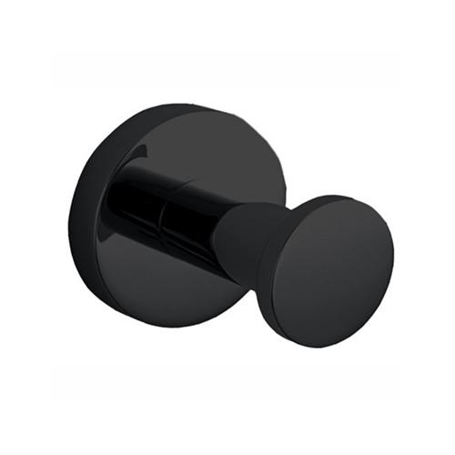 Basic HAK4 Wall-Mounted Towel or Coat Hook, 2" by Decor Walther Robe Hooks Decor Walther Black Matte