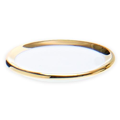 Bone SA M Porcelain Accessories Dish, 4.1" by Decor Walther Bathroom Decor Walther White/Gold