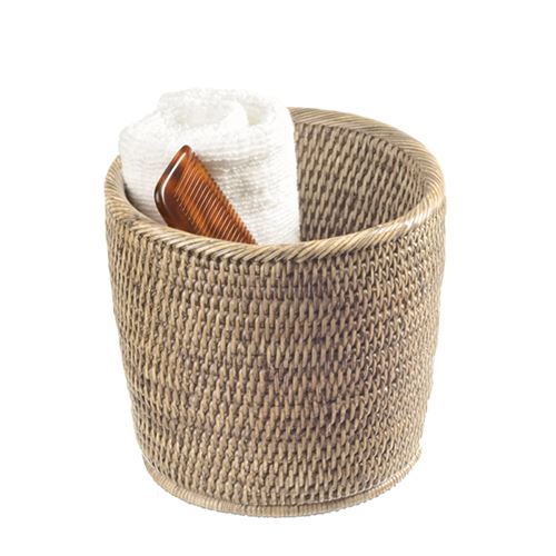 Basket ZK Rattan 7.1" Basket Accessory Holder by Decor Walther Decor Walther Light Rattan