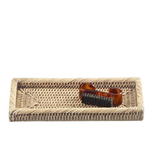 Basket KS Rattan 9.3" x 4.5" Rectangular Tray by Decor Walther Decor Walther Light Rattan