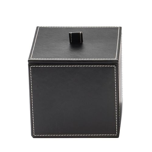 Brownie BMD1 5.7"h. Square Box with Lid by Decor Walther Decor Walther Black