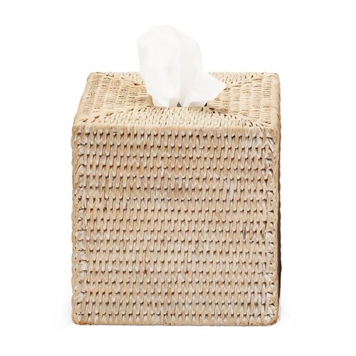 Basket KBQ Rattan Square Tissue Box Cover by Decor Walther Decor Walther Light Rattan