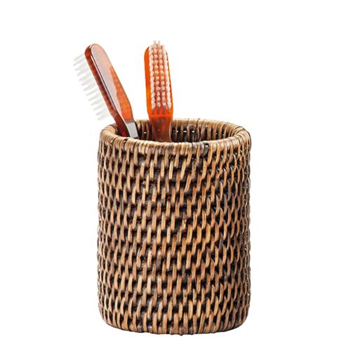 Basket BER Rattan 4.1" Toothbrush or Accessory Holder by Decor Walther Decor Walther Dark Rattan