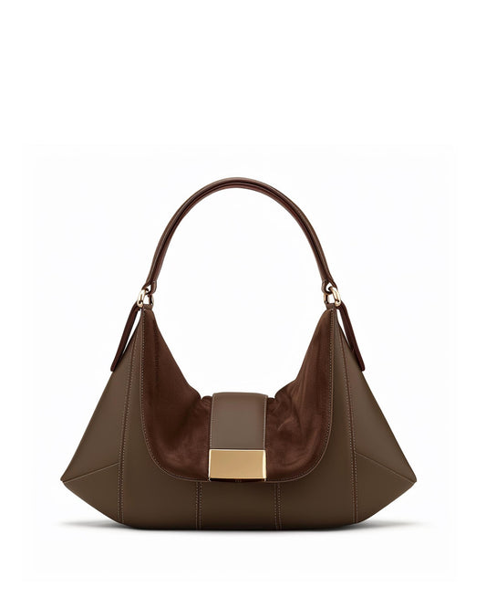 Flap Shoulder Bag - Brown