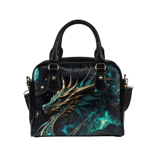 Emerald Green Dragon Purse Bowler Shoulder Bag