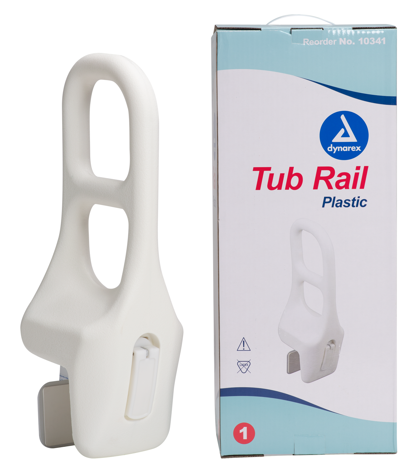 Dynarex Clamp-On Adjustable Plastic Tub Rail