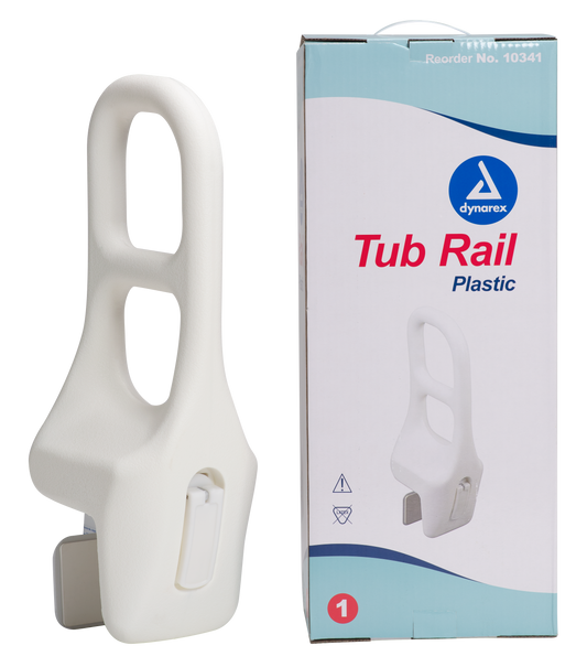 Dynarex Clamp-On Adjustable Plastic Tub Rail