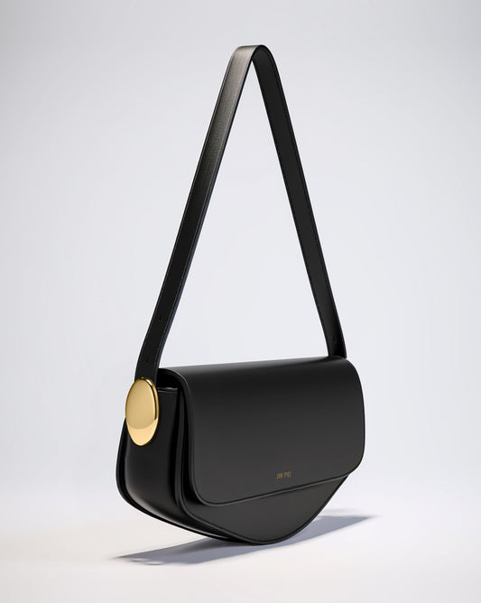 Shaped Crossbody Bag - Black