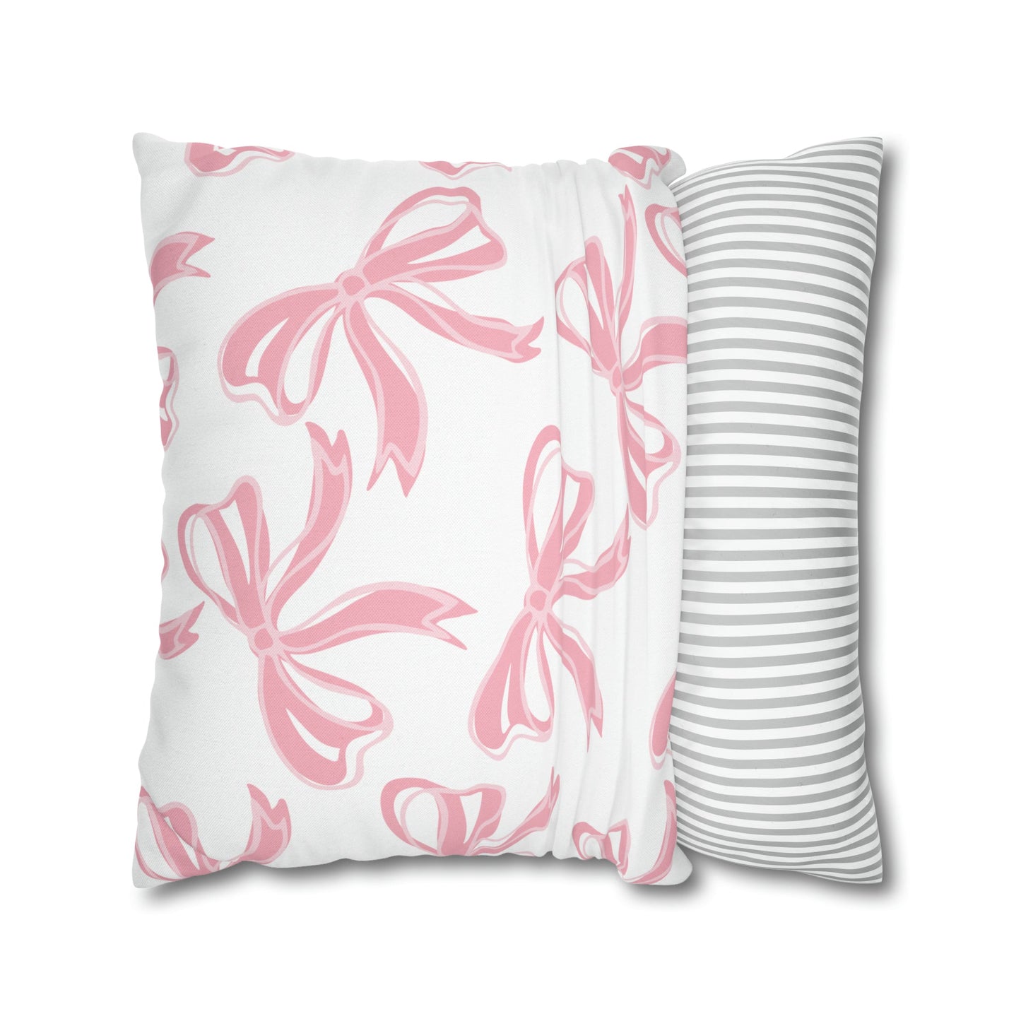 Trendy Pink Bow College Pillow Cover - Dorm Pillow, Graduation Gift, Bed Party Gift, Nursery Decor, College Gift, Pink Pillow, Bow Aesthetic