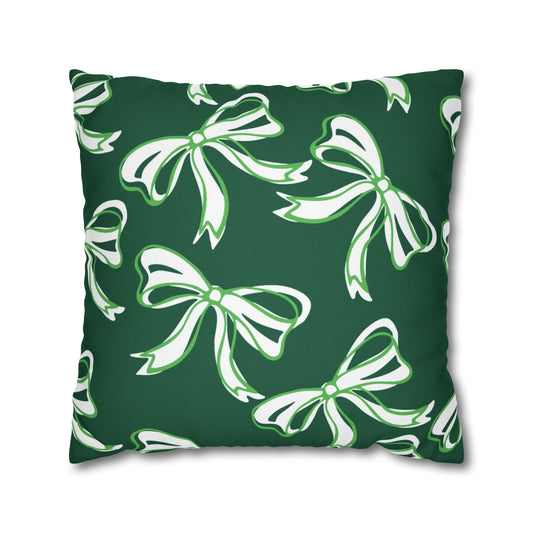 Trendy Bow College Pillow Cover - Dorm Pillow,Graduation Gift,Bed Party Gift,Acceptance Gift,College Gift, Binghamton Bearcats, BING