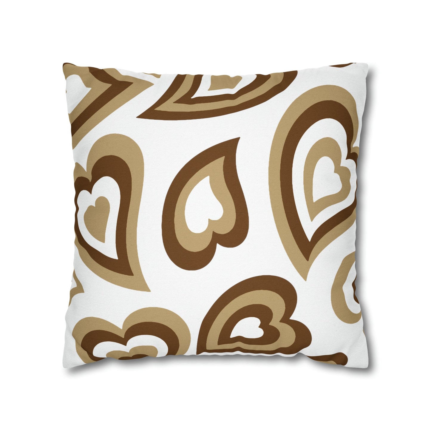 Retro Heart Pillow - Brown and Tan, Heart Pillow, Hearts, Lehigh ,Bed Party Pillow, Sleepaway Camp Pillow, Camp, Grad Gift, Bed Party Gift