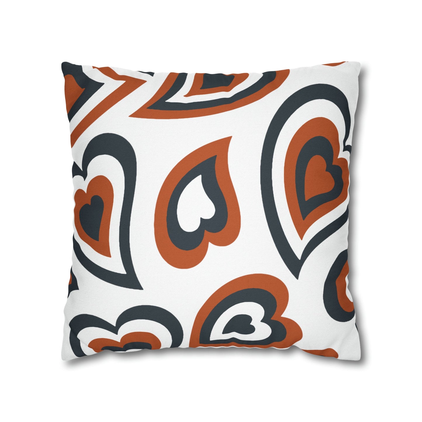 Retro Heart Pillow - Burnt Orange & White, Heart Pillow, Hearts, Valentine's Day, Texas Longhorns, Bed Party Pillow, Dorm Pillow