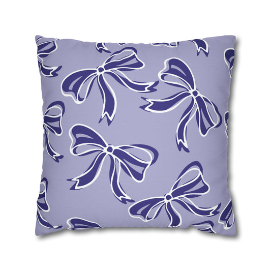 Trendy Bow College Pillow Cover - Dorm Pillow, Graduation Gift, Bed Party Gift, Acceptance Gift, College Gift, Northwestern, High Point