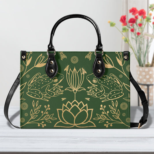 Moon Flowers #1 Luxury Womens PU Leather Handbag