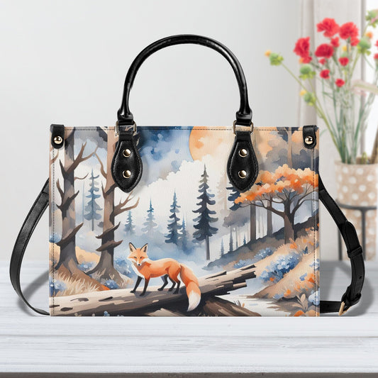 Orange Fox Luxury Womens Vegan Leather Handbag