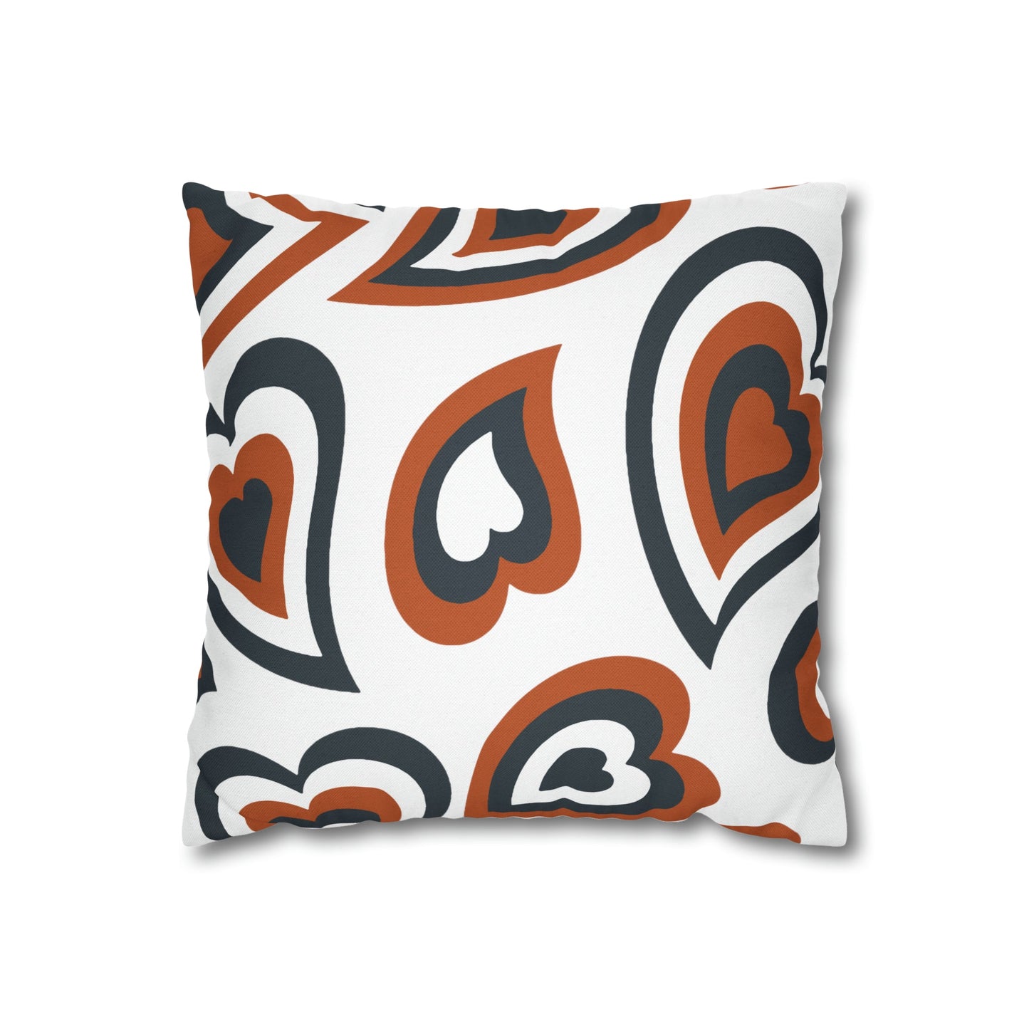 Retro Heart Pillow - Burnt Orange & White, Heart Pillow, Hearts, Valentine's Day, Texas Longhorns, Bed Party Pillow, Dorm Pillow