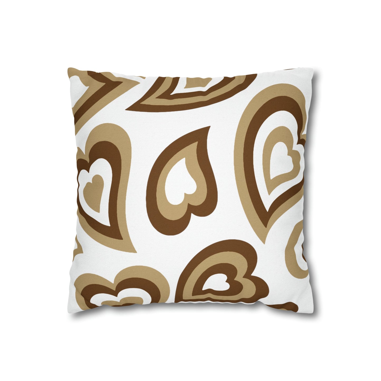 Retro Heart Pillow - Brown and Tan, Heart Pillow, Hearts, Lehigh ,Bed Party Pillow, Sleepaway Camp Pillow, Camp, Grad Gift, Bed Party Gift