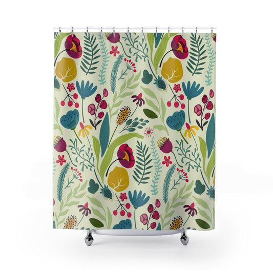 *NEW* Boho Chic Washable, Water and Mold Resistant Fabric Shower Curtain