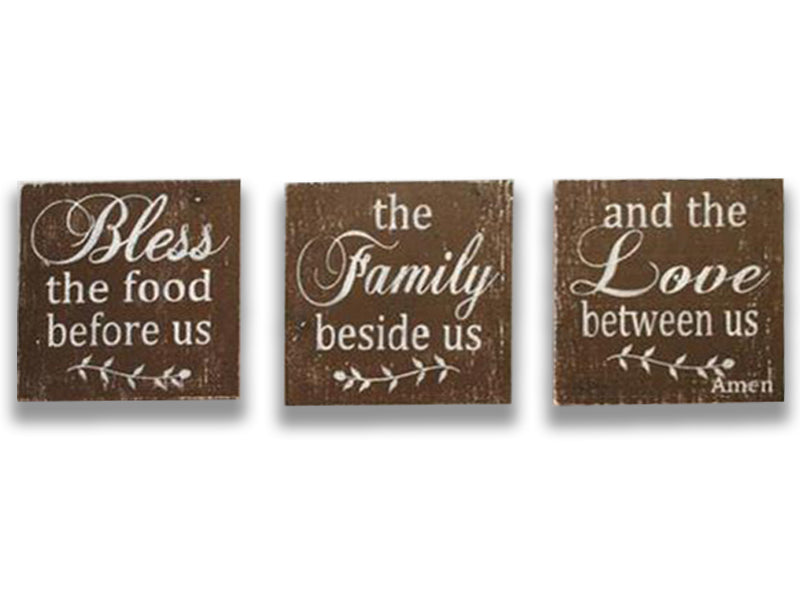 Bless The Food Before Us Wood Dining Room Wall Decor