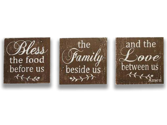 Bless The Food Before Us Wood Dining Room Wall Decor