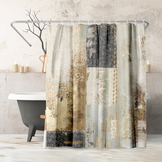 71" x 74" Abstract Shower Curtain with 12 Hooks, Bare I by PI Creative Art