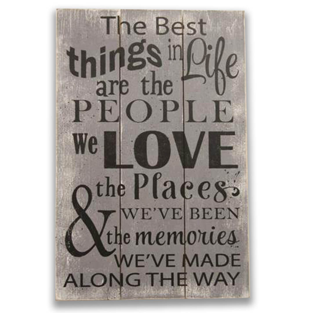 The Best Things In Life Inspirational Wood Wall Decor