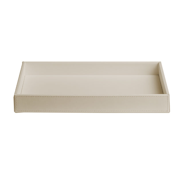Decor Walther Brownie TAB Faux Leather Medium Rectangular Tray, 8.7"
